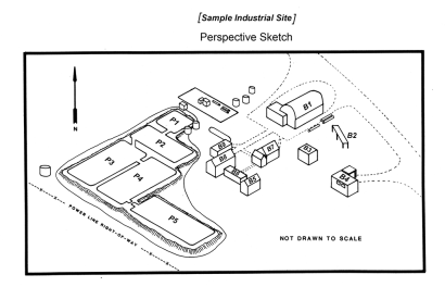 Perspective Sketch of Industrial Site