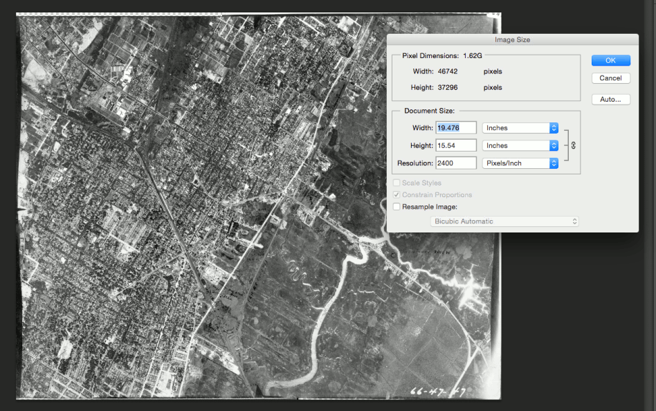 Digital Scan of an Aerial Photo